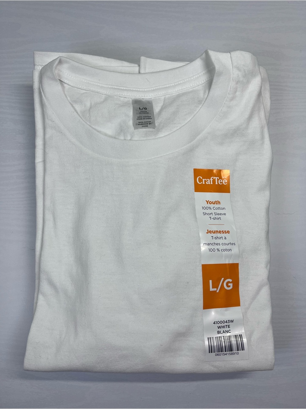 Lot of 5 CRAFTEE Youth Crew Neck T-Shirt L